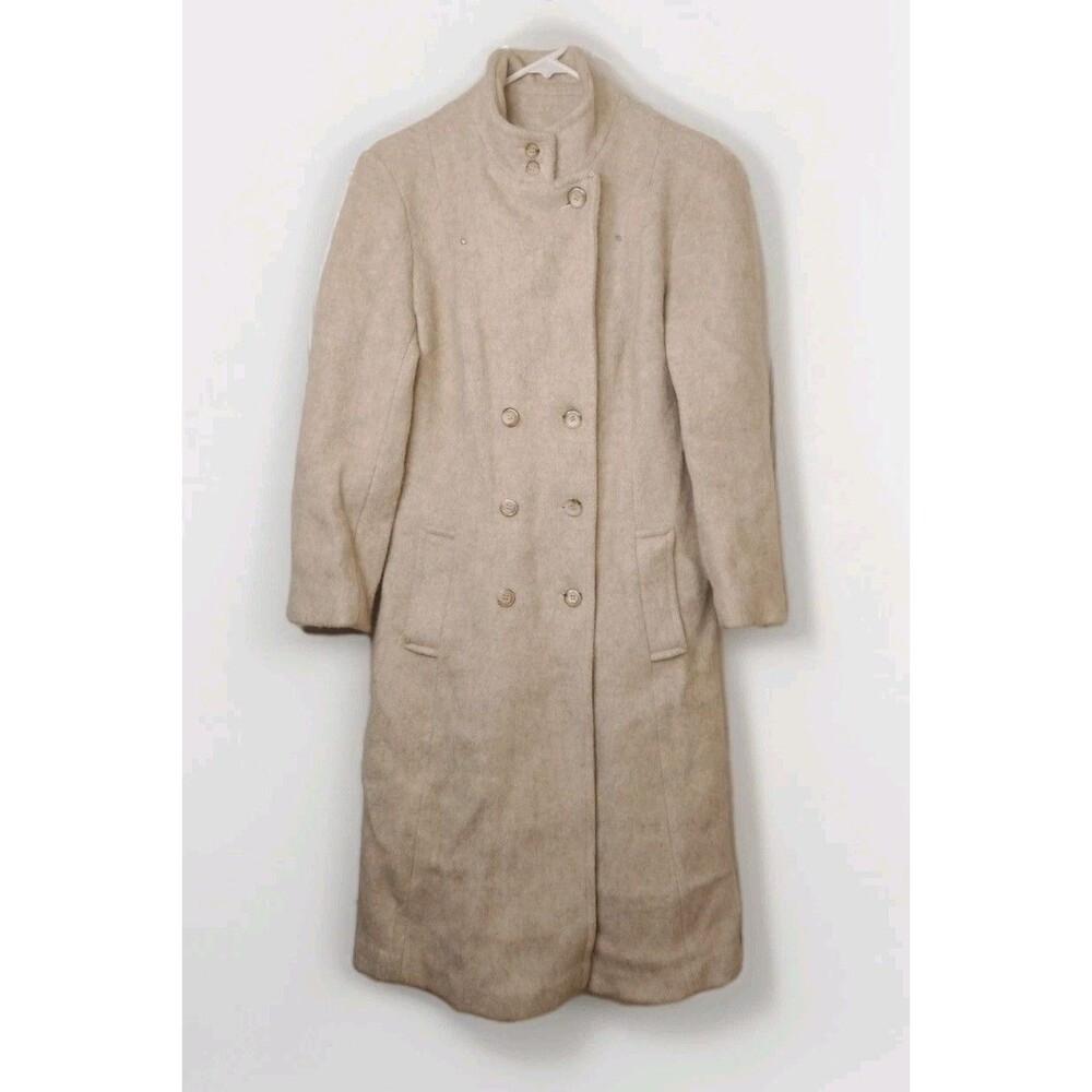 VTG FORECAST OF BOSTON WOOL Full Length Coat-Womens Sz 11/12 Beige Cream (READ)